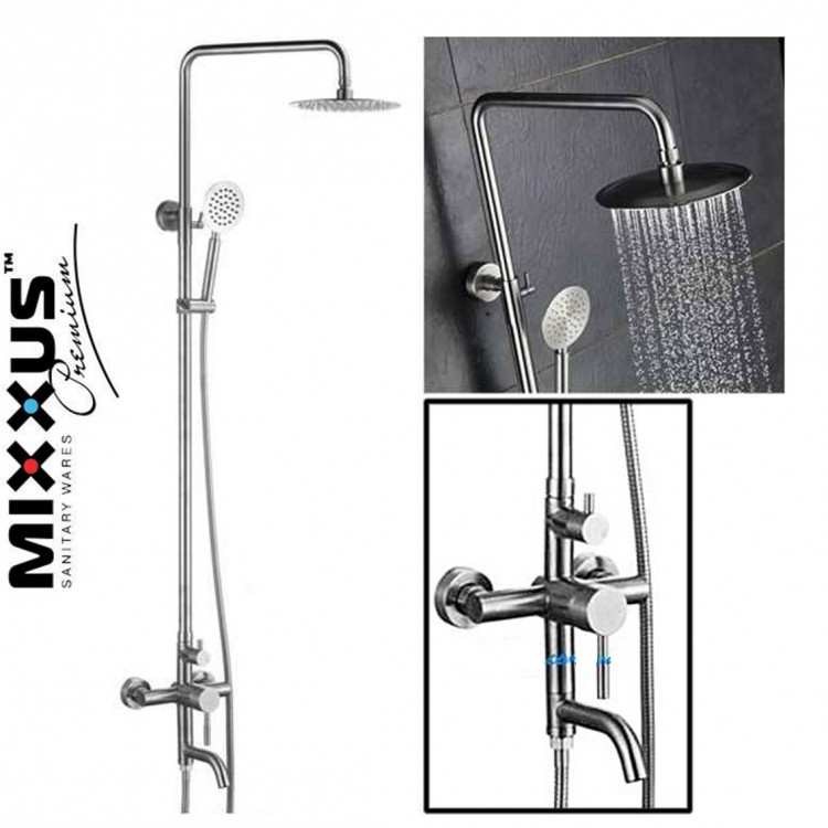MIXXUS SUS-009-J Душевая колонна со смесителем из нерж. стали