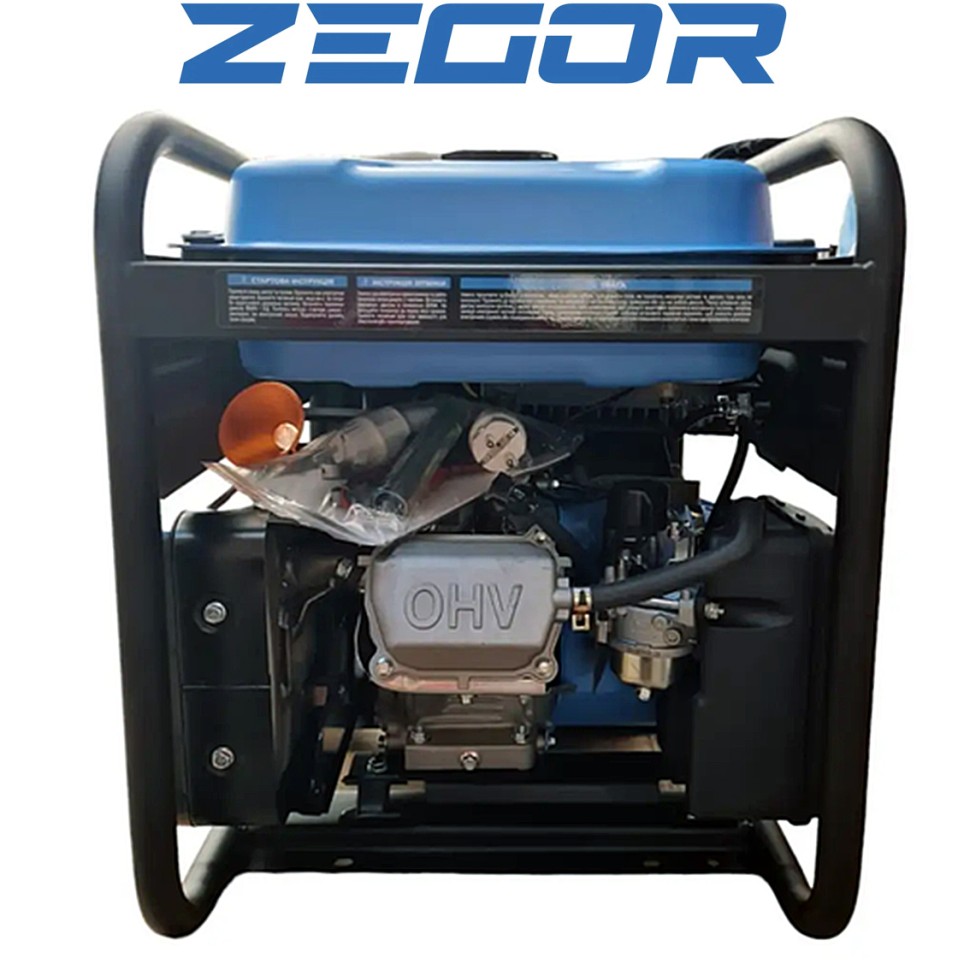 Генератор бензиновый инверторный Zegor DIN-OPEN6000T 5,5-6,0 кВт