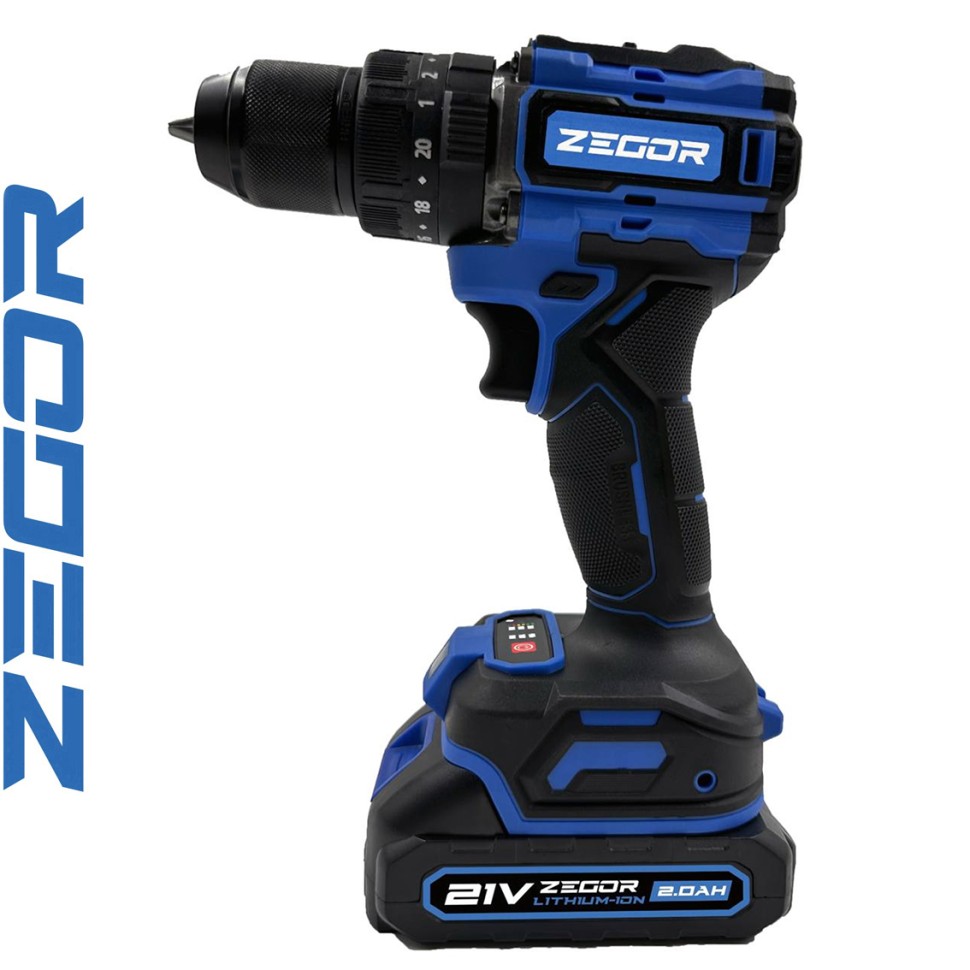 Аккумуляторный шуруповерт ударный ZEGOR CDD-21BLH (бесщеточный) (1